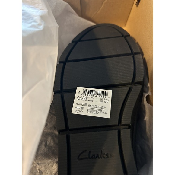 Clarks Airabell Mid Black Suede Wedges Leather Closed Toe NEW Size 10 N - Picture 7 of 7